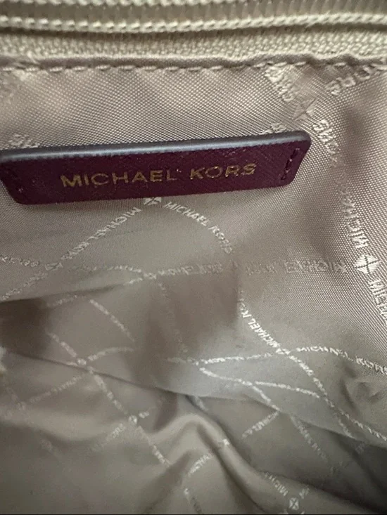 Michael Kors Deep Plum Saffiano Tote with Matching Wristlet - Picture 9 of 13